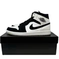 thumbnail image 1 of N I-K-E A i r-Jor-dan 1 Mid SE Diamond Black White Shoes DH6933-100 Mens & GS Sizes, 1 of 5