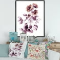 thumbnail image 2 of Designart 'Purple Wildflowers On White III' Traditional Framed Canvas Wall Art Print, 2 of 5
