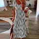 thumbnail image 2 of Vestido largo de playa para mujer con estampado de verano bohemio de manga corta con volantes Pompotops ghjkhdj10909, 2 of 5