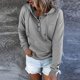 thumbnail image 1 of Sudadera con capucha con cordón para mujer Color sólido Algodón Estilo casual Manga larga Traje diario Hugtrwg Para estrenar, 1 of 7