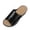 Black, variant on Slide Sandals Open Toe Non-Slip Square Toe Slide Flat Arch Flatform Slip-Resistant flat sandals for women Flat Heel Stability