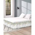 thumbnail image 4 of Eucalyptus Bed Skirt King Size 18 Inch Drop, Wrap Around Bed Skirts, Sage Green Botanical Weeping Leaf Elastic Bedskirt Pleated Bed Frame Cover Luxurious Dust Ruffle for King Bed, 4 of 6
