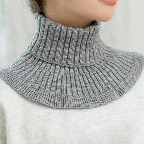 Detachable Knitted Fake Collar Windproof Neck Warmer Fashion Turtleneck
