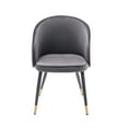 thumbnail image 5 of Porthos Home Pru Velvet Upholstered Dining Chairs with Gold Trim (Set of 2), 5 of 7