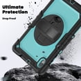 thumbnail image 3 of Case for Lenovo Tab K10 10.3 Inch/M10 FHD Plus 2020 2nd Gen with Screen Protector, 360 Degree Rotating Kickstand Hand Strap Heavy Duty Shockproof Cover with Shoulder Strap, Sky Blue PC, 3 of 7