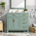 thumbnail image 3 of Euroco 36" Modern Bathroom Vanity with Ceramic Sink, Soft Close Doors, 4 Drawers for Storage, Elegant Design for Small Bathrooms, 3 of 9