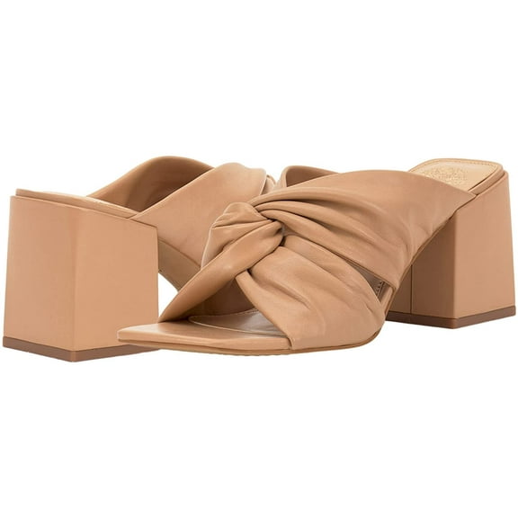Vince Camuto Womens Jenabie Block Heel Sandal Heeled 7.5 Sandstone