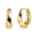 thumbnail image 2 of Lancharmed Gold Plated Holiday Earrings,Twisted Loop Earring Gifts for Wife, 2 of 7