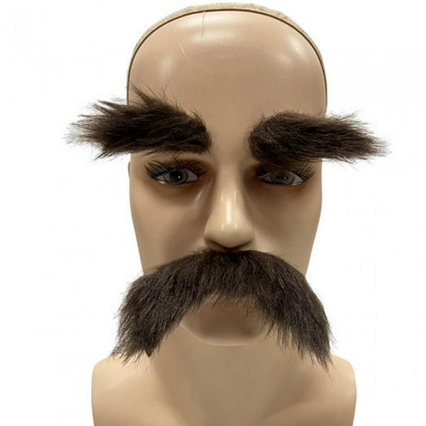 Juego de bigote falso, Kits de cejas, autoadhesivo, accesorios de Cosplay, Facial, barba falsa para festivales, actividades de fiesta, jugadores