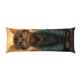 thumbnail image 2 of Lsque Sunflower Meditating Cat Body Pillow Case Cover,Ultra-Soft Microfiber Bed Pillow Cases 20x54 inches,Elegant Bedding,Breathable Durable Pillow Cover with Envelope Closure, 2 of 8