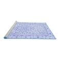 thumbnail image 2 of Ahgly Company Machine Washable Indoor Square Persian Blue Traditional Area Rugs, 4' Square, 2 of 4
