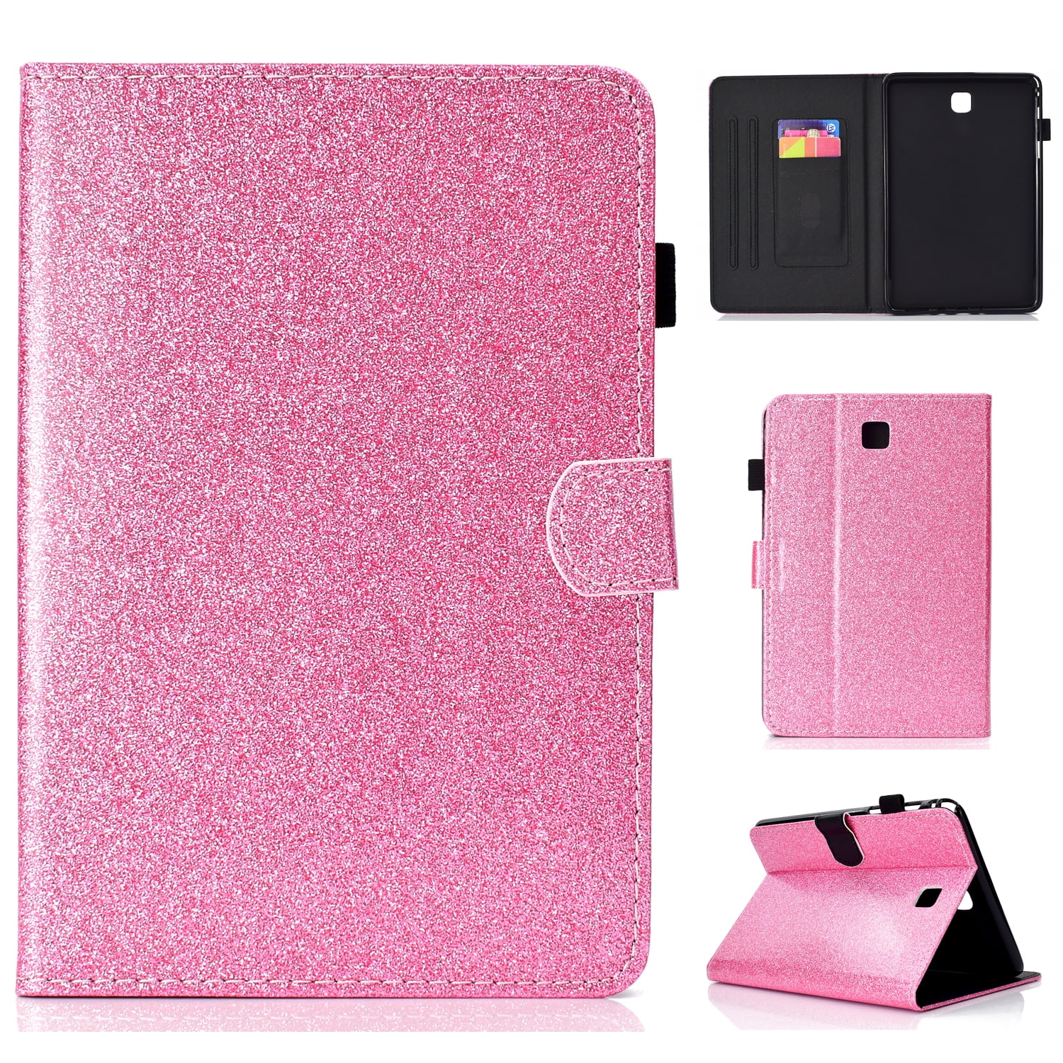 Galaxy Tab A 10.1 T580 Case 2016 [NO S Pen] (NOT for P580), Allytech Glitter Leather Wake Protective Folio Stand Slim Smart Cover w/ Pen Holder Case for Samsung Galaxy