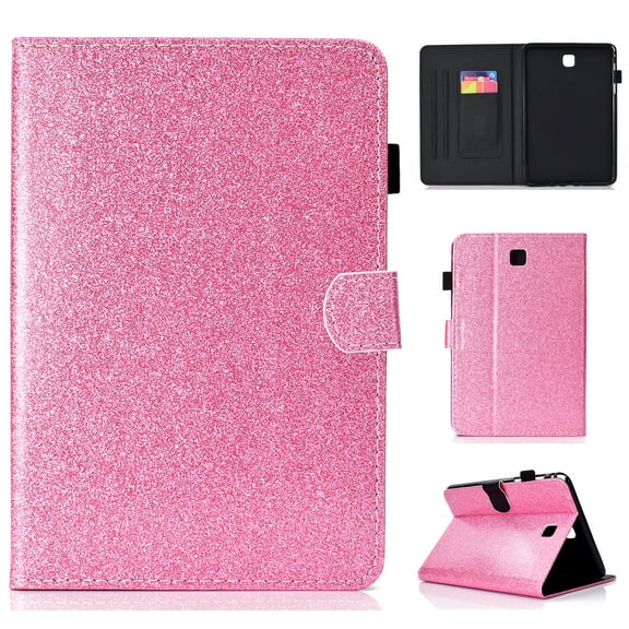 Galaxy Tab A 10.1 T580 Case 2016 [NO S Pen] (NOT for P580), Allytech Glitter Leather Auto Sleep Wake Protective Folio Stand Slim Smart Cover w/ Pen Holder Case for Samsung Galaxy Tab A 10.1, Pink