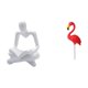 thumbnail image 1 of Estatua De Pájaro Pensador Abstracto Creativo, Escultura Artesanal Para Decoración De Sala De Estar, Adorno De Arte Para Patio, Accesorios De Jardín De Hadas, Estaca De Flamenco Para, 1 of 8