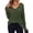 Green, variant on Zeagoo Sweaters for Women V Neck Long Sleeve Crochet Lightweight Knit Sweater Top