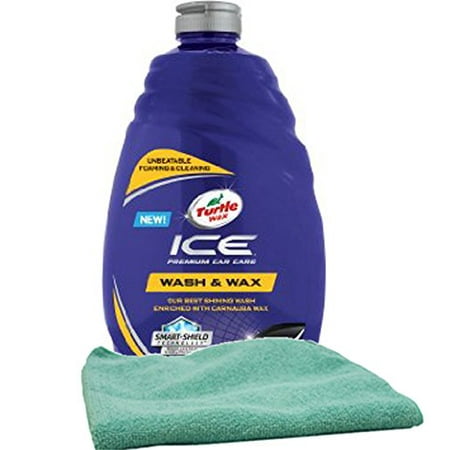 Turtle Wax ICE Premium Care Car Wash (48 oz) Bundled with a Microfiber Cloth (2 (Best Cloth For Waxing Car)