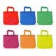 thumbnail image 1 of Juguetes deslumbrantes Bolsa de regalo colorida Bolsas de comestibles reutilizables Bolsas de compras ligeras y duraderas Paquete de 6 Lona no tejida lisa plegable lavable JAMW Sencillez, 1 of 5