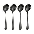 thumbnail image 2 of Nomeni Tableware Round Spoon 304 Stainless Spoon Fork Household Cute Small Soup Spoon Thick Round Bottom Eating Spoon, 2 of 9