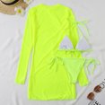 thumbnail image 4 of Trajes de baño de 3 piezas para mujer Trajes de baño sexy de corte alto con aros con cubierta de malla FLhrweasw Para estrenar, 4 of 8