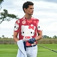 thumbnail image 4 of Lsque Sanrio Pattern Golf Shirts for Men Dry Fit Print Moisture Wicking Performance Short Sleeve Polo Shirt-, 4 of 7