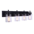 thumbnail image 6 of Reeves 4 - Light Flat Black Black Incandescent Glass And Steel Wall Sconce, 6 of 7