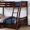 thumbnail image 4 of Furniture of America Challen 2-Drawer Wood Twin over Full Bunk Bed in Black, 4 of 5
