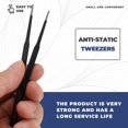 thumbnail image 3 of 1x Straight Tweezers-Black, 3 of 8