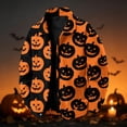thumbnail image 6 of Havenx Men's Halloween Print Corduroy Jacket Long Sleeve Button Down Shirt Jackets with Pockets Lapel Collar Coat Work Fall Winter Vintage Casual Loose Fit Clothes,Earthy Yellow L, 6 of 6