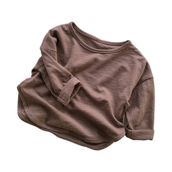 MXIEZI Toddler Baby Boys Long Sleeve Shirt Sweatshirt Kids Girls 100% Cotton Tees Shirt Kids Super Soft Cotton T Shirts 1-7T