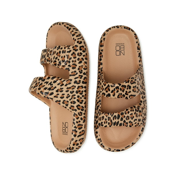 No Boundaries Womens 2 Buckle Comfort Slide