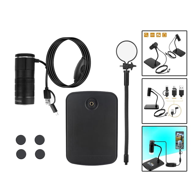 Cámara de inspección digital USB perfecl Microscopio Con Almohadilla antideslizante 50X-1000