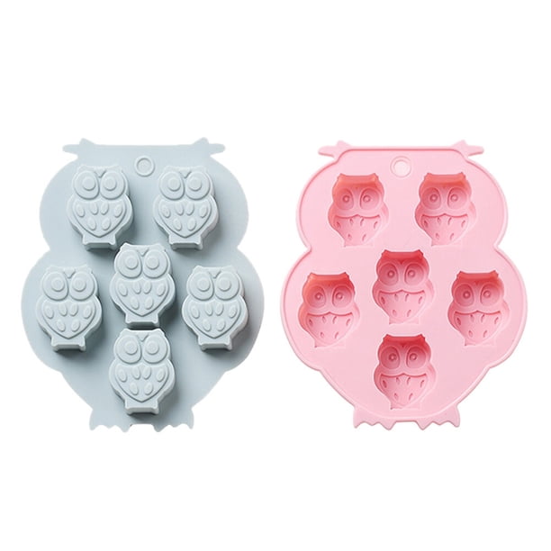 Moldes de pastel de silicona 2 unids Moldes para hornear para pasteles Hecho a mano Made Molds (rosa, azul)
