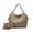 Taupe, variant on Fabienne Vegan Leather Women's Hobo Bag & Wristlet Wallet, Functional Shoulder Purse Handbag 2 pcs by Mia K - Denim Blue