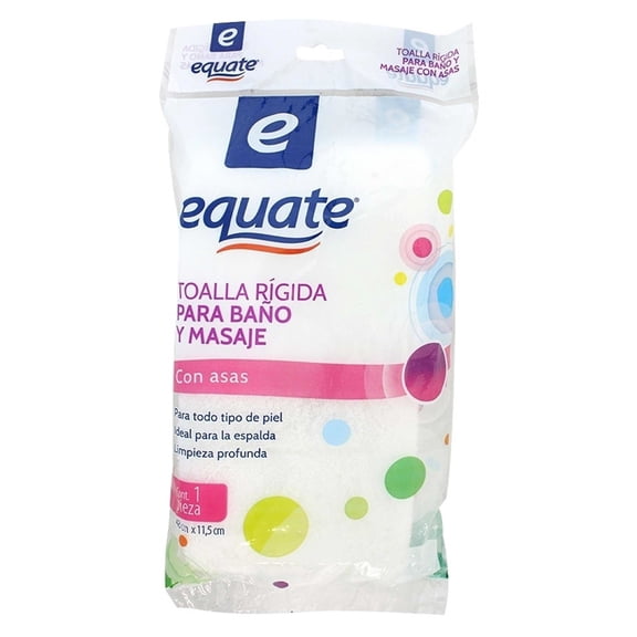 Toalla rígida Equate para baño y masaje con asas 1 pza