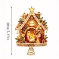 thumbnail image 3 of TTJ Wrought Iron Christmas Tree Topper, 7.87 Inch Nativity Scene Tree Decoration with Golden Star and Warm Lights, Religious Holiday Decor for Christmas Tree and Home Display(H), 3 of 5