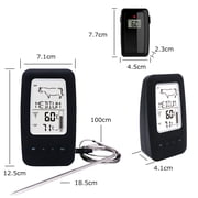 Multi-function Magnetic Large Digital LCD Screen Meat BBQ Kitchen Cooking Thermometer with wireless receiver