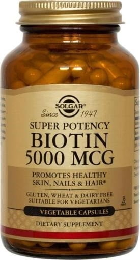 Solgar Biotin 5000 mcg - 50 Vegetable Capsules
