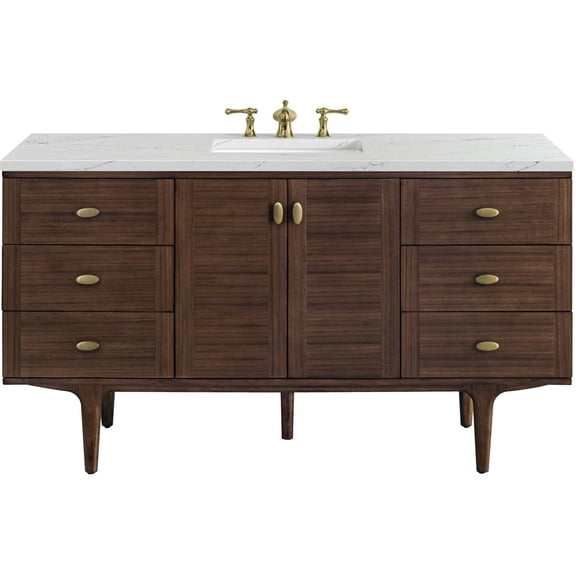 James Martin Vanities 670-V60S-WLT-3ENC Amberly 60" Free Standing Or Wall Mounted Single