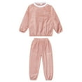 thumbnail image 6 of Hwmodou Toddler Girl Clothes Sets Boys Girls Flannel Clothes Set Fluffy Sweatshirt Top Pants Winter Warm Soft Fuzzy Homewear With Sweatpants Playtime Clothes, 6 of 6