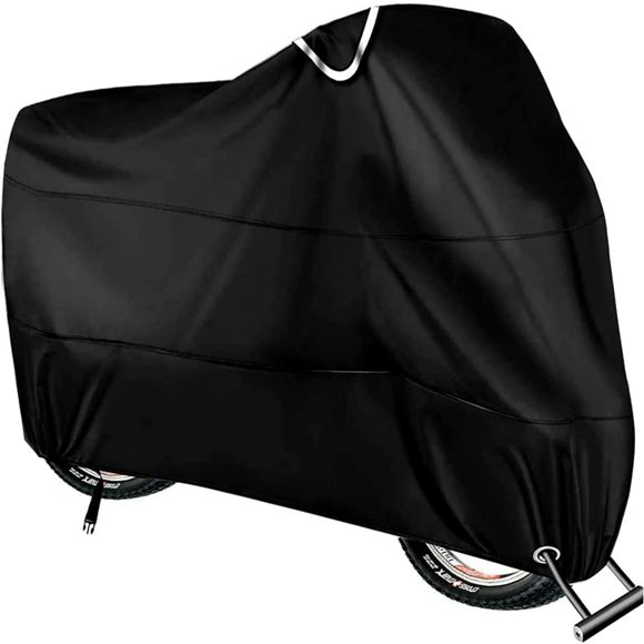 Waterproof Bike Cover for 1 or 2 Bikes, 210T Extra Heavy Duty, Rain, Dust, UV Resistant, Mountain Bike Storage, Road Bike with Keyhole