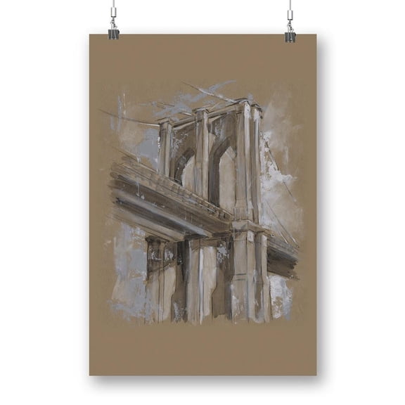 Brushwork Architecture Iii Poster - Ethan Harper Designs,