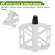 thumbnail image 3 of Pedal de bicicleta de aleación de aluminio universal sin tiras reflectantes en blanco, adecuado para ejes de 14 mm, pedal de bicicleta antideslizante para BMX MTB bicicletas de carretera 1 par, 3 of 7