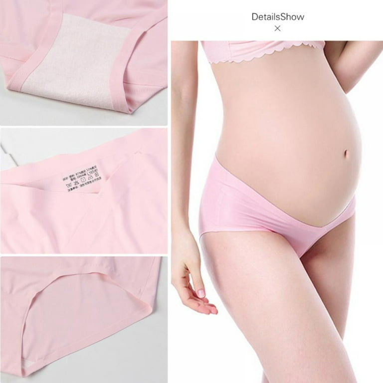 Valcatch Womens V-shaped Maternity Underwear, Healthy Maternity Pregnancy  Panties Postpartum Mother Under Bump Underwear 