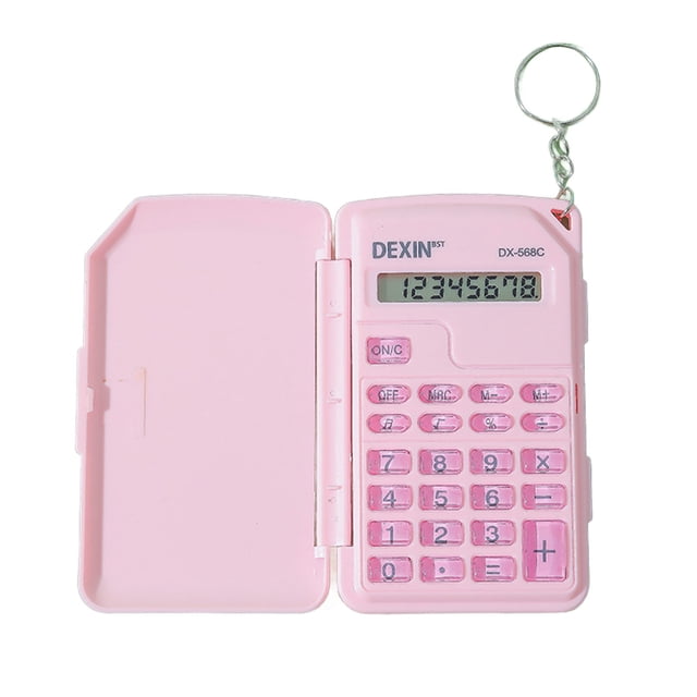Ohufall Flip Top Cute Small Calculator Portable Basic Handheld Calculator For Students Study And Work
