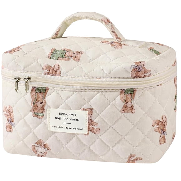 Bolsa de maquillaje Gosect Floral Coquette Aesthetic de gran capacidad