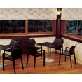 thumbnail image 4 of 33" Black Outdoor Patio Solid Dining Arm Chair, 4 of 8
