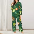 thumbnail image 3 of Wukai Vegan Print Women's Pajama Set - Soft Long Sleeve Sleepwear for Comfort and Style-Medium, 3 of 9
