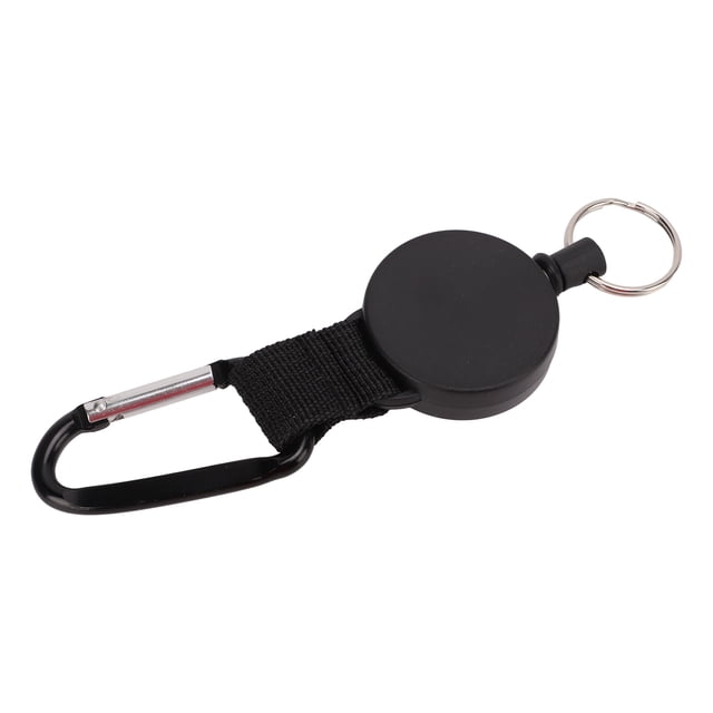 Holder Retractable Key Chain Heavy Duty Carabiner Key Holder Keychain Lanyard Badge Reels with Steel Wire