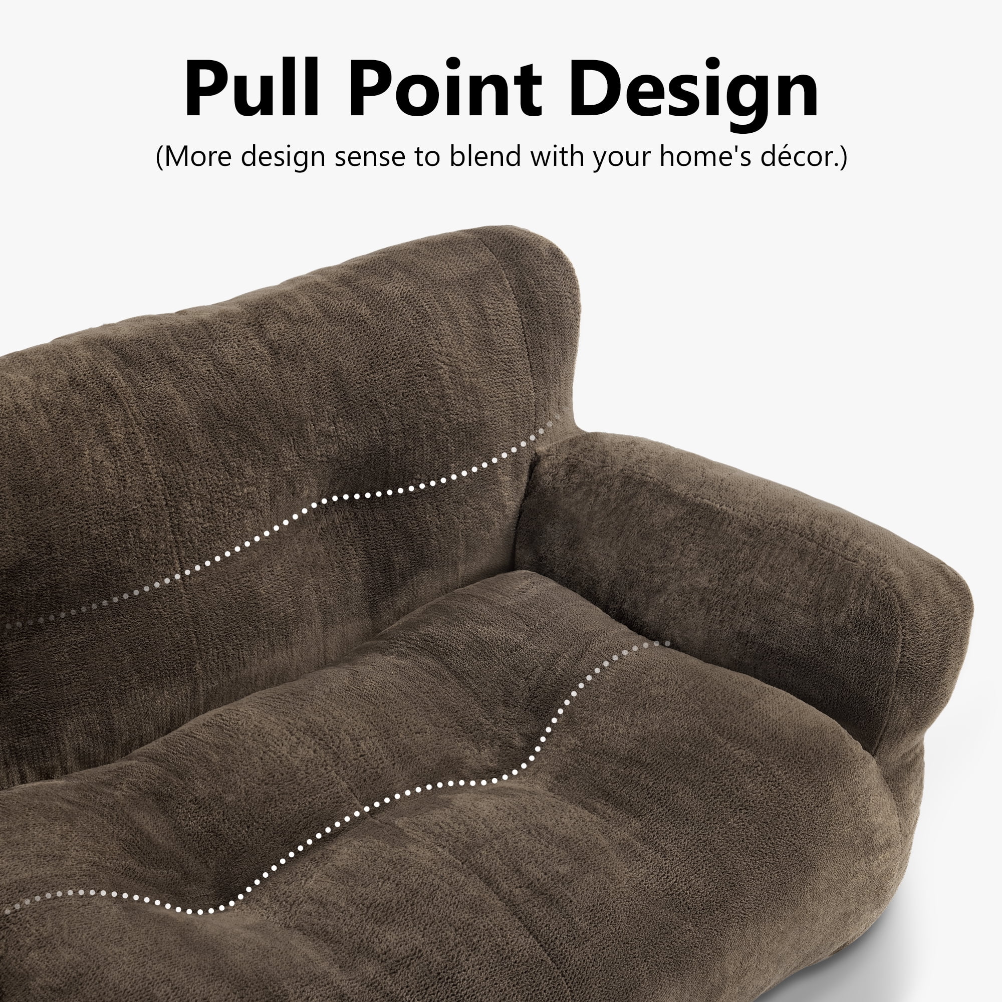 MCombo 43.3'' Large Pet Couch Dog Sofa Bed, Support up to 100lbs, No Assembly Need, Brown
