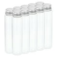 thumbnail image 1 of Unique Bargains 110ml Plastic Test Tubes with Screw Caps, 10Pcs 151x34mm Tubes Silver Tone, 1 of 7